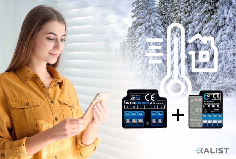 WiFi teploměr pro čtyři sondy blebox AC