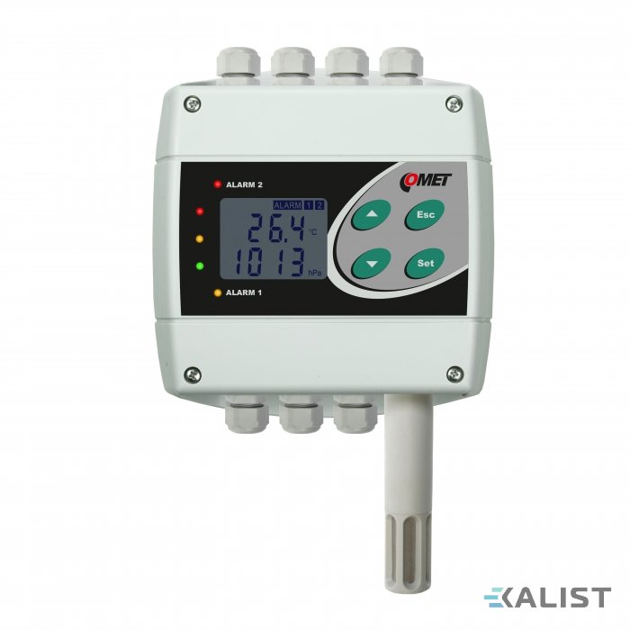 Regulátor teploty, vlhkosti a tlaku Comet H7430 s výstupem RS485