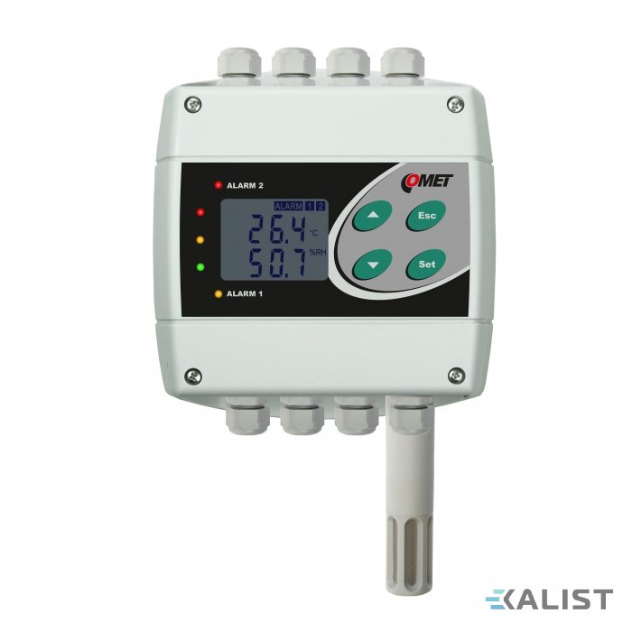 Snímač a regulátor teploty a vlhkosti Comet H3430 s výstupem RS485