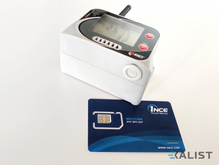 Datalogger teploty a vlhkosti Comet U3121 IoT pre externú sondu - Typ dátového pripojenia: 4G