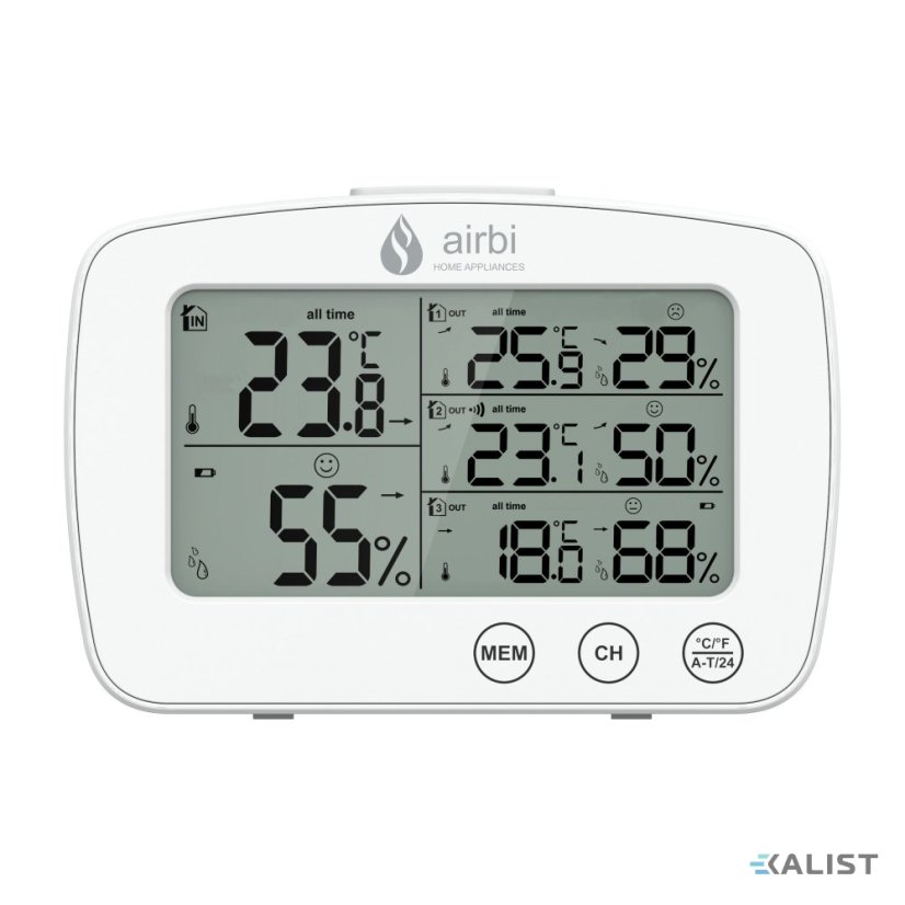 Airbi TRIO - bezdrôtový teplomer s vlhkomerom