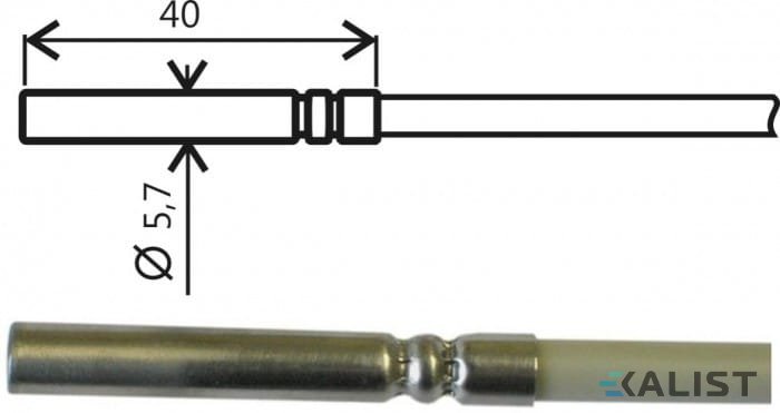 Teplotní sonda Pt1000TGL40/C - CINCH