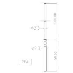 Kontrolný digitálny teplomer s čidlom Termoprodukt DT-1-ST-05-PFA