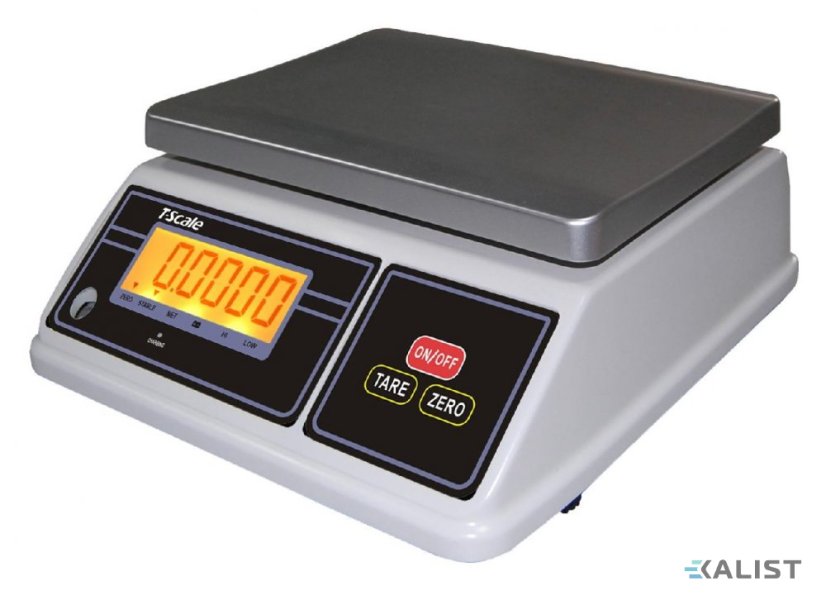 Kuchynská váha T-Scale SW oficiálne certifikovaná - Maximálna váživosť: 6 kg, Vážení v dvoch rozsahoch: 3 kg / 6 kg