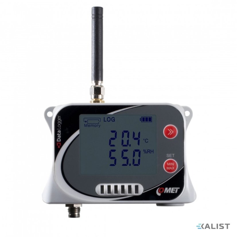 Datalogger Comet U3631 IoT pre teplotu, vlhkosť a konektor externej sondy - Typ dátového pripojenia: 2G