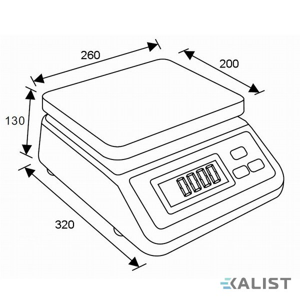 Kuchynská váha T-Scale SW oficiálne certifikovaná - Maximálna váživosť: 6 kg, Vážení v dvoch rozsahoch: 3 kg / 6 kg