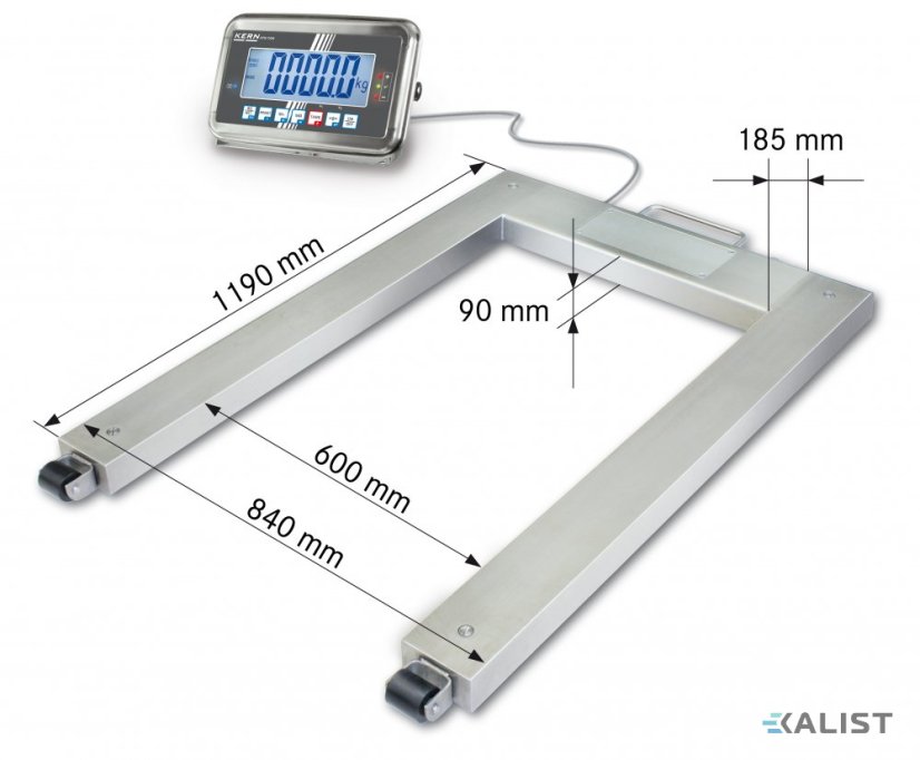 Paletová váha Kern UFN z nerez oceli, ověřitelná