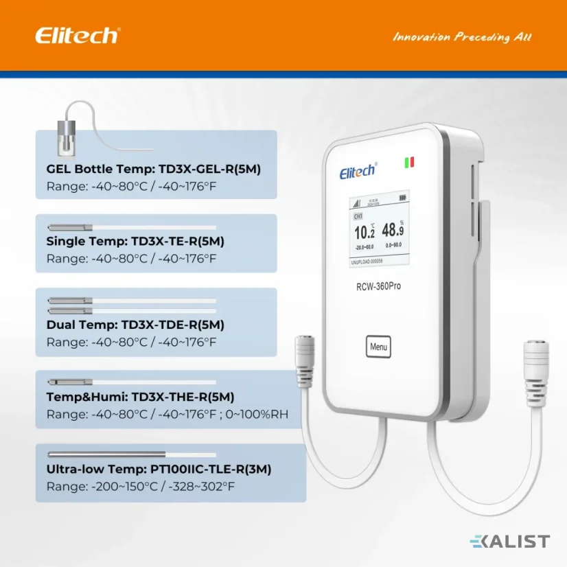 WiFi teploměr Elitech RCW-360Pro