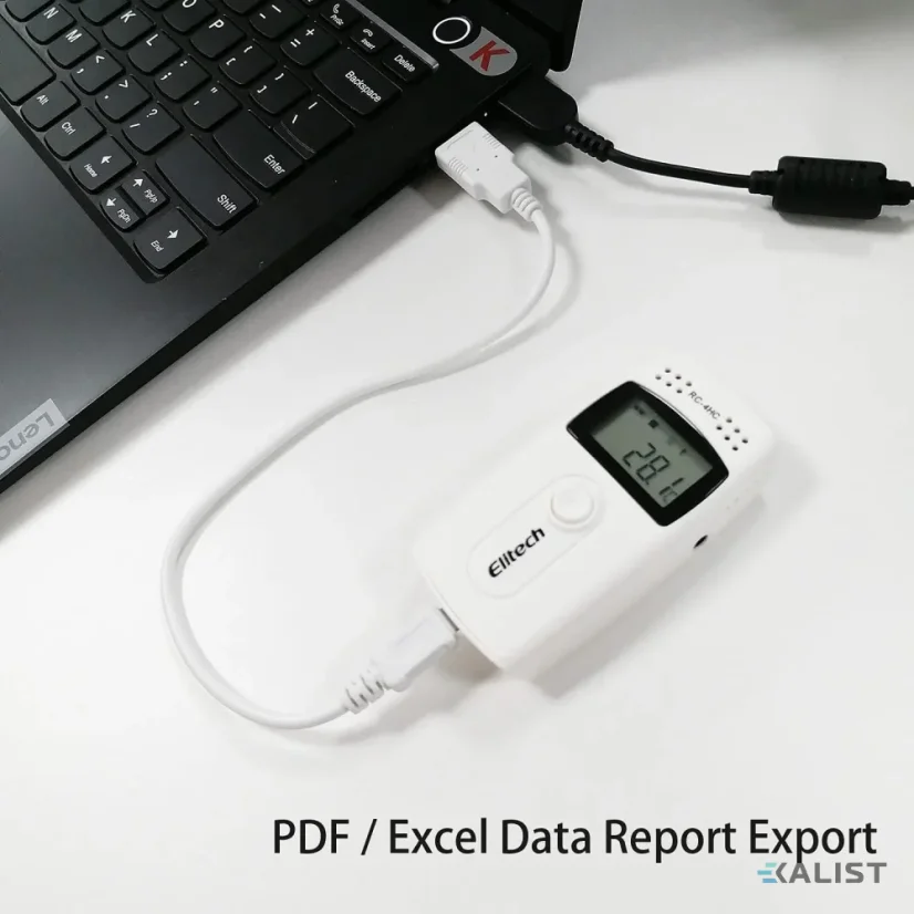 Elitech RC-4HC temperature, humidity data logger with external temperature probe