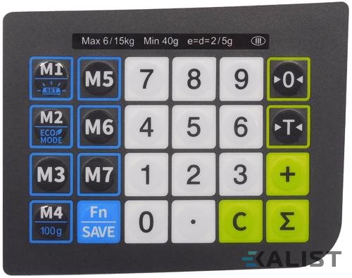 Oficiálne certifikovaný CAS PR-2 v komerčnom meradle - Vážení v dvoch rozsahoch: 3 kg / 6 kg
