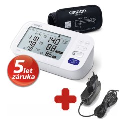 Tonometr OMRON M6 Comfort s AFib úředně ověřený se zdrojem