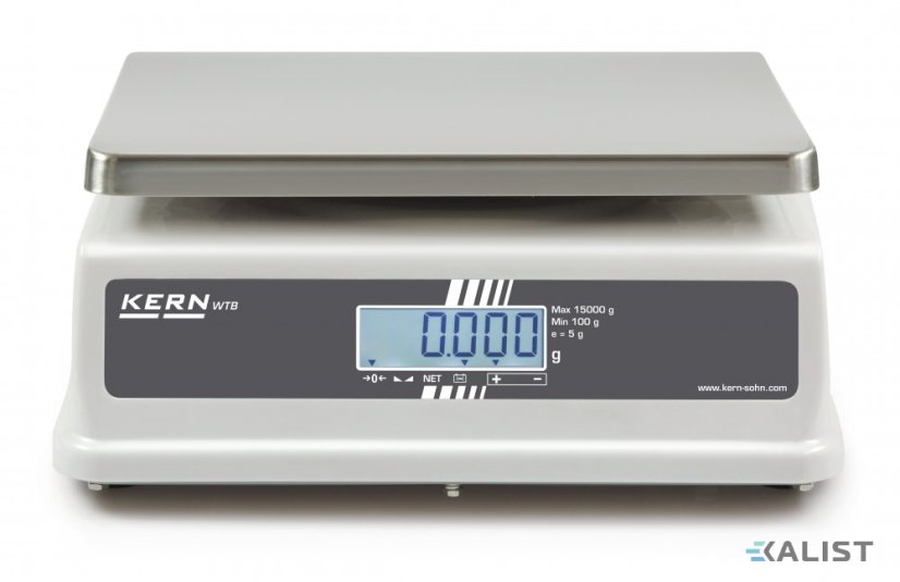 Mostová stupnica KERN WTB-NM - Maximálna váživosť: 30 kg, Rozlíšenie - hmotnosť (dielik): 10 g, overiteľný dielik: 10 g, Trieda presnosti: Ⅲ.