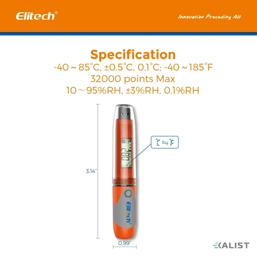 Datalogger teploty, vlhkosti Elitech RC-51H