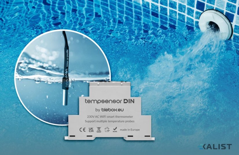 WiFi thermometer for four blebox DIN probes