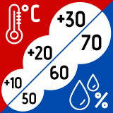 Kalibrácia teploty a vlhkosti +10°C/+20°C/+30°C, 50%/60%/70%