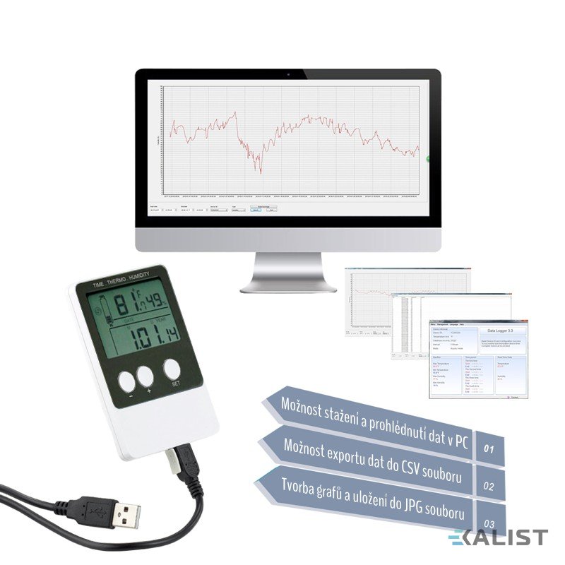 Datalogger pro měření teploty a vlhkosti T113A