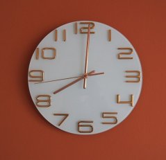 Nástěnné hodiny v barvě mědi TFA 60.3043.51
