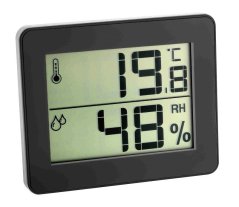 Digital thermometer with hygrometer black TFA 30.5027.01