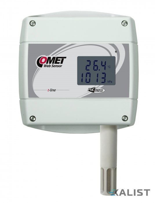 Web Sensor Comet T7610 PoE teploty, vlhkosti a tlaku s výstupem na Ethernet