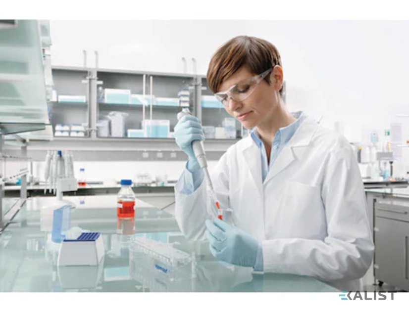 Laboratórna pipeta Eppendorf Reference 2, nastaviteľná 2 - 20 µl (žlté - 200 µl špičky)