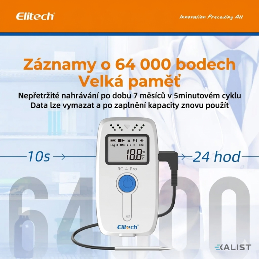 Elitech RC-4Pro-HC s externí sondou teploty