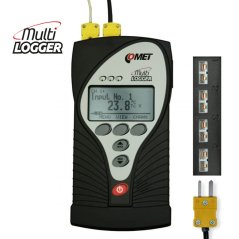 Multilogger teploty Comet M1200E so 4 termočlánkovými vstupmi