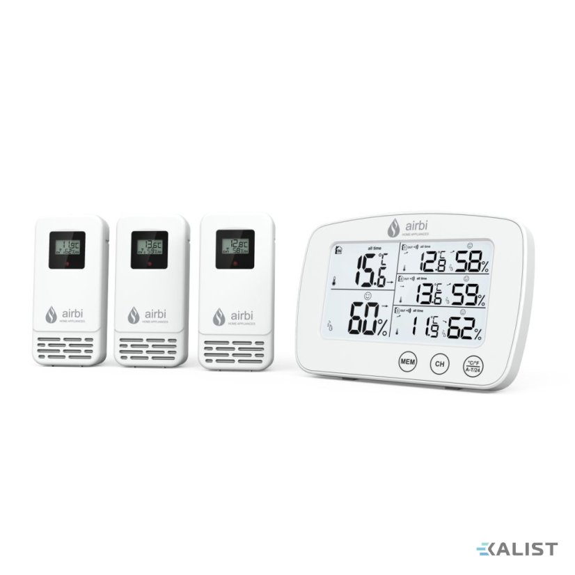Airbi TRIO - bezdrôtový teplomer s vlhkomerom