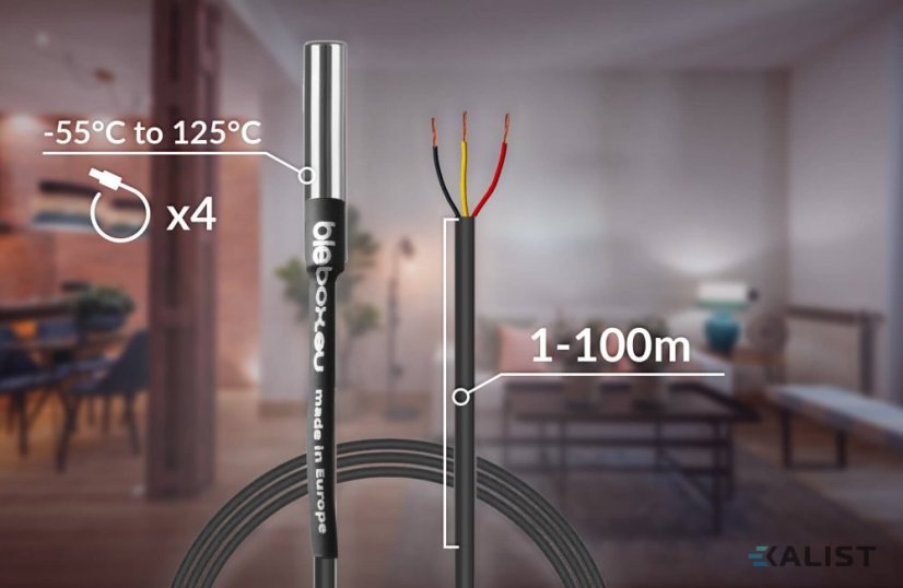 WiFi thermometer for four blebox DIN probes