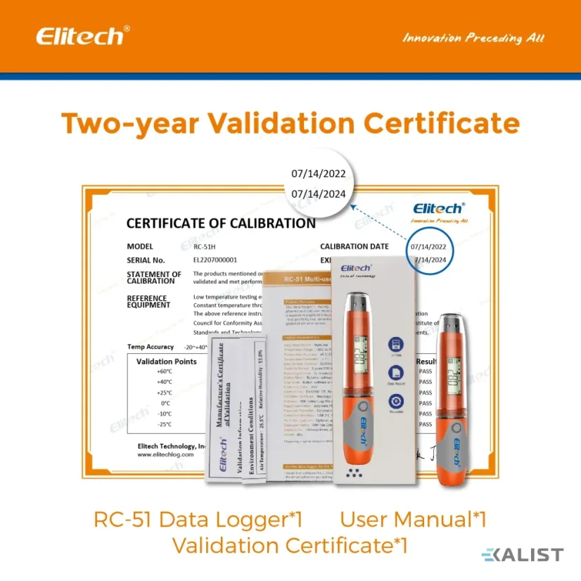 Datalogger teploty, vlhkosti Elitech RC-51H